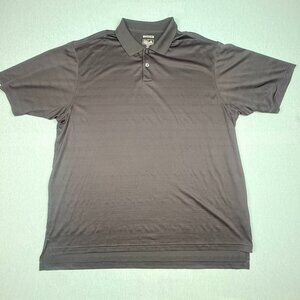 Adidas Shirt Mens XXL (2xl) Black Climacool Short Sleeve Logo Golf Performance